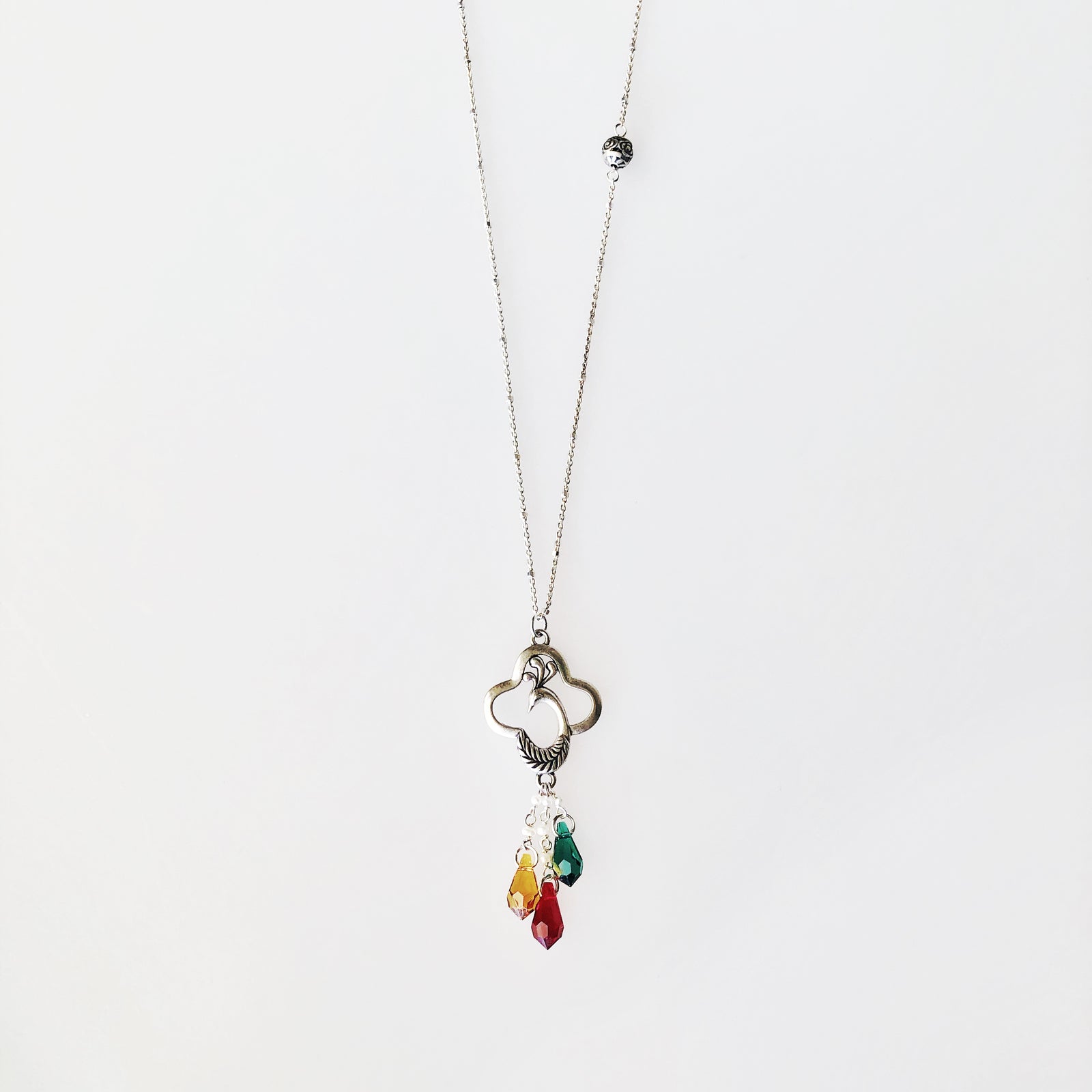 Yun Boutique Sterling Silver Peacock Princess Necklace