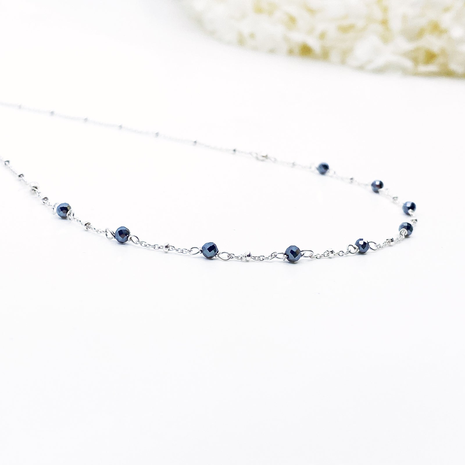 The Nine Terahertz Stone Necklace in Sterling Silver - Yun Boutique