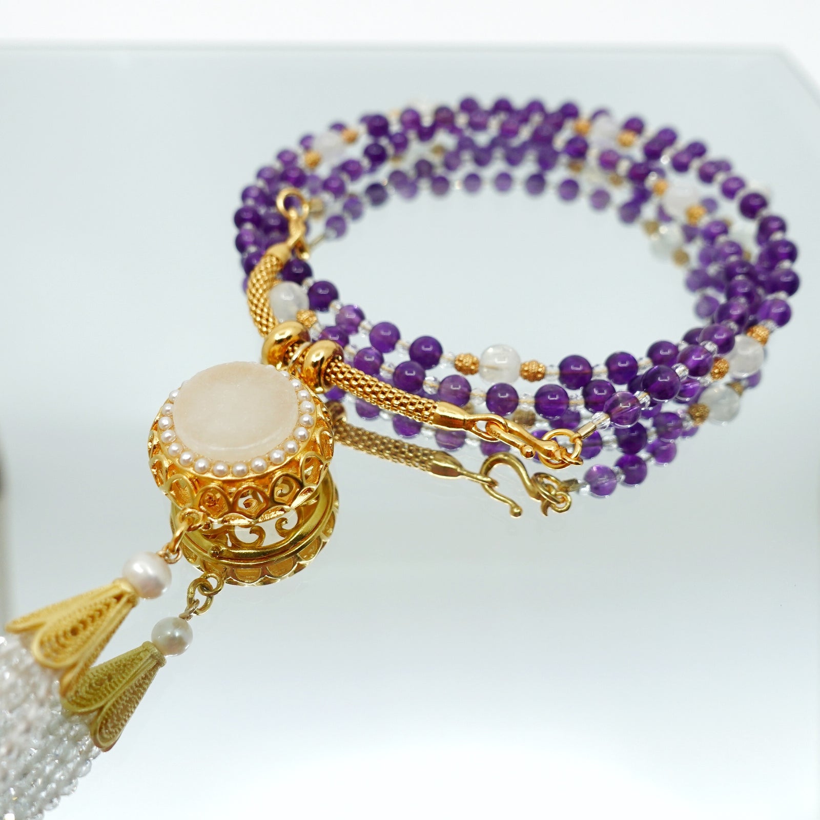 Return to Origin 4mm Amethyst Necklace Set - Yun Boutique