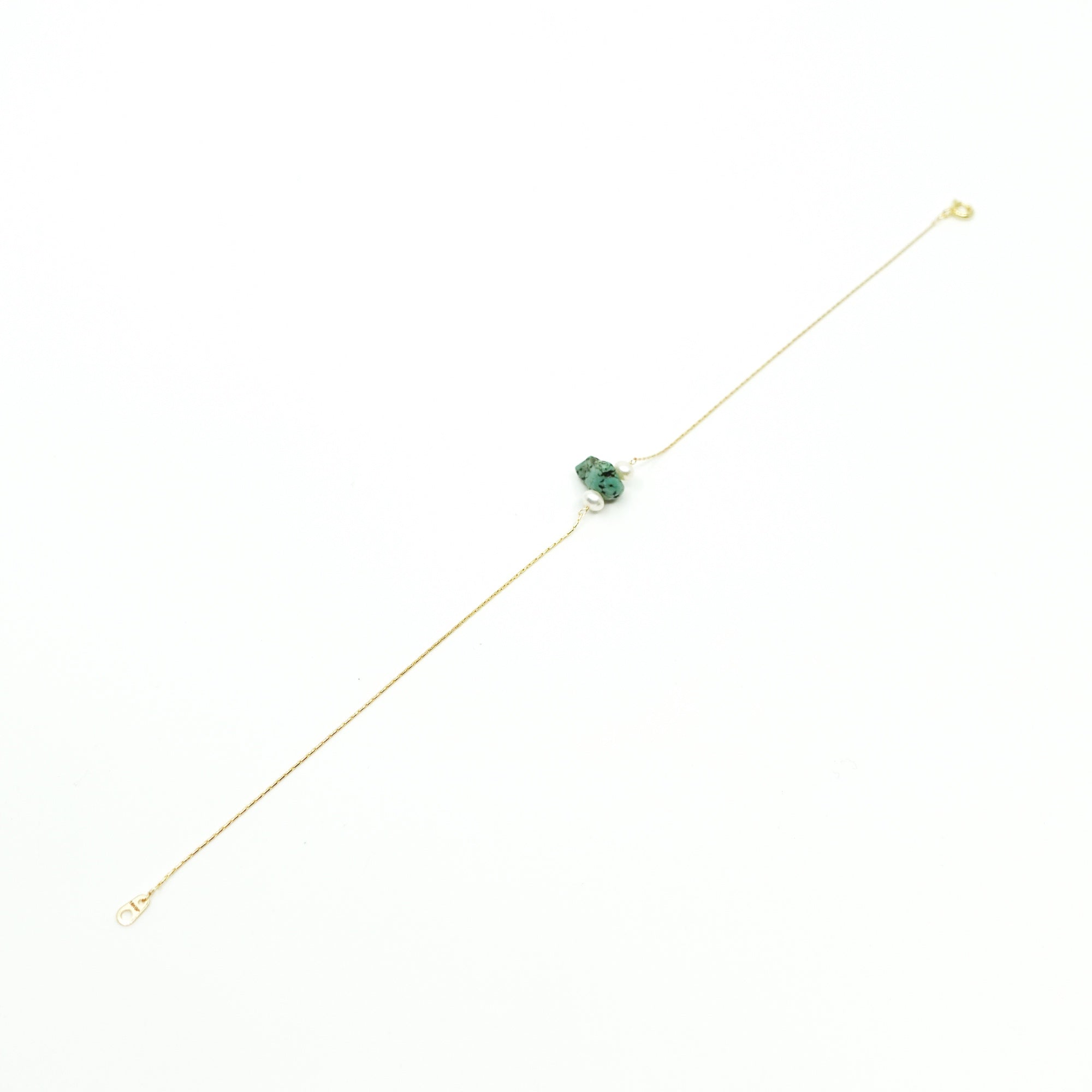 Gold Filled Turquoise Howlite Anklet - Yun Boutique