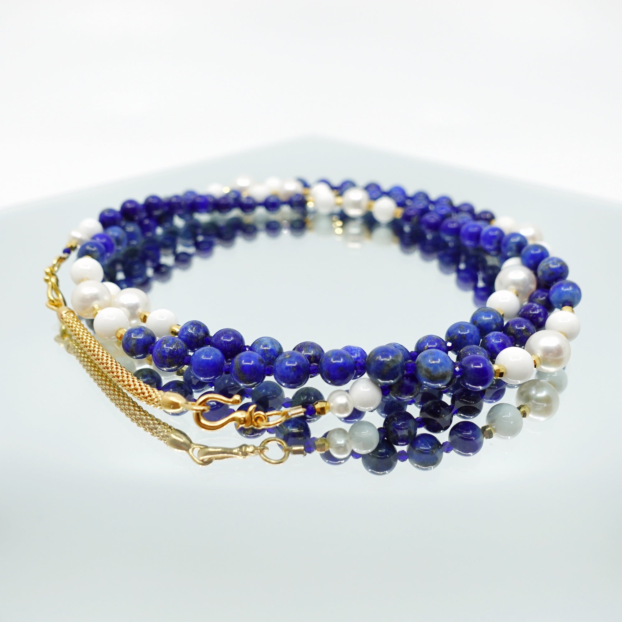 Return to Origin Lapis Tassel Pendant Necklace - Yun Boutique