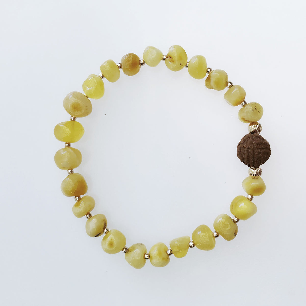 Irregular Amber Herbal Bracelet