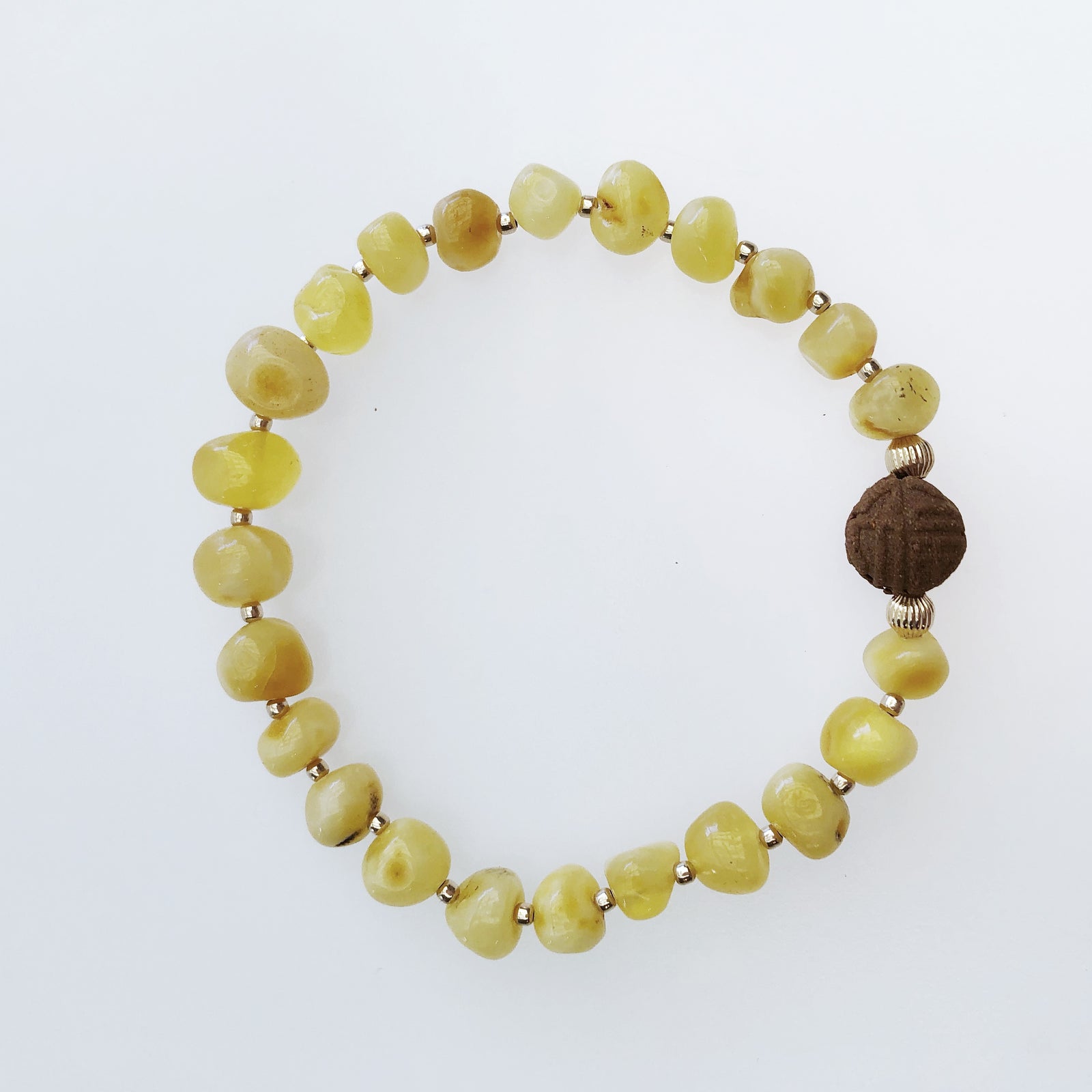 Irregular Amber Herbal Bracelet