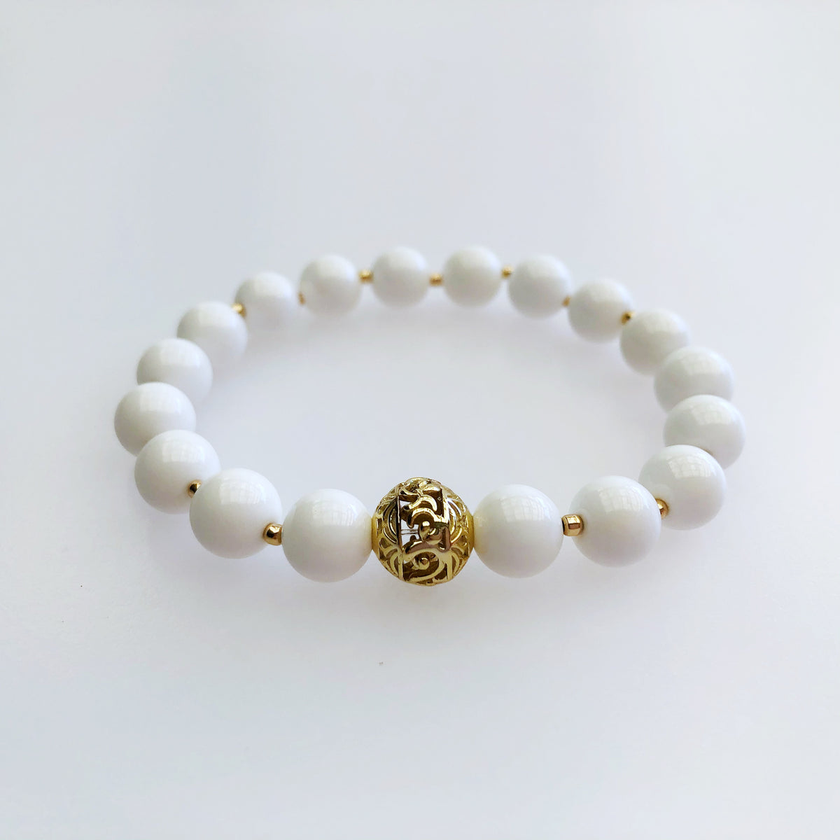 Auspicious Beaded Tridacna Bracelet - Yun Boutique