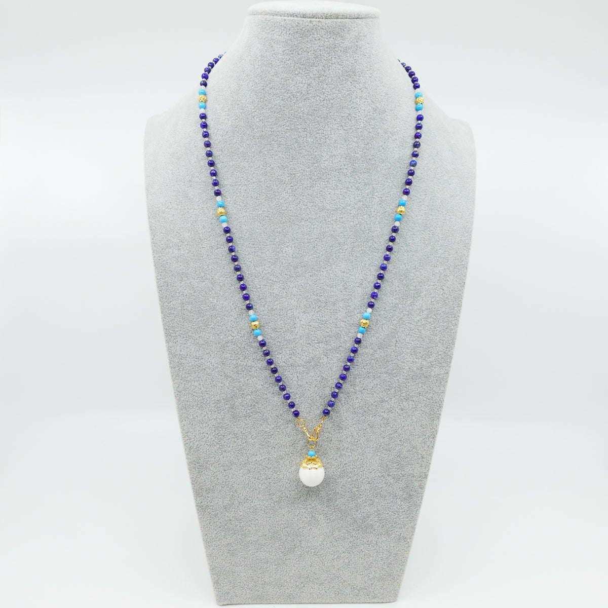 Return to Origin 4mm Lapis Pendant Necklace - Yun Boutique