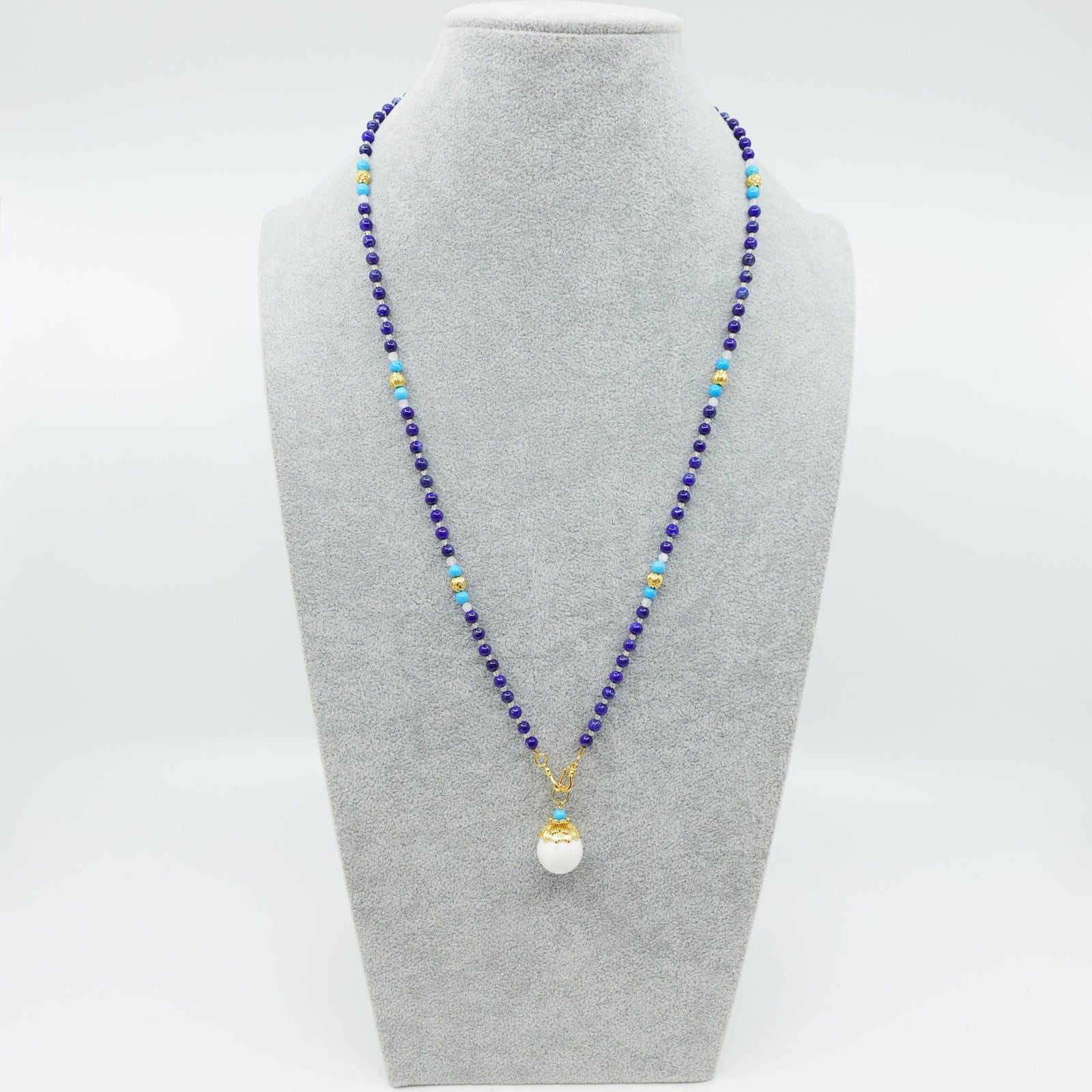 Return to Origin 4mm Lapis Pendant Necklace - Yun Boutique