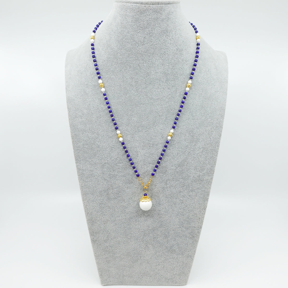 Return to Origin 4mm Lapis Pendant Necklace - Yun Boutique