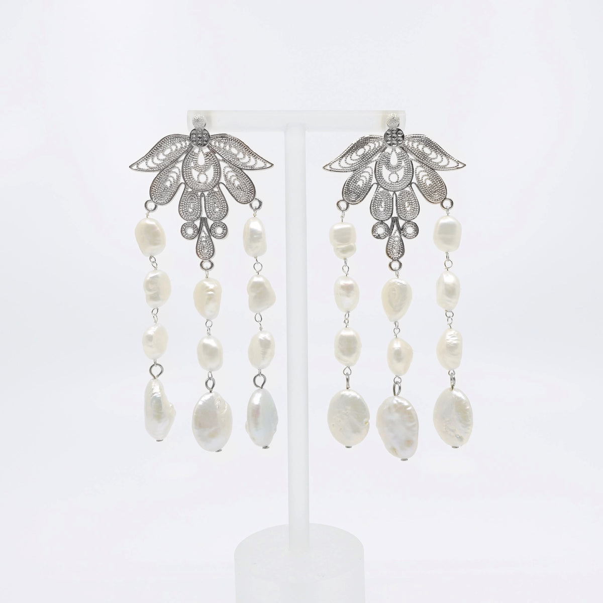 Silver Phoenix Statement Necklace and Earrings Set - Yun Boutique
