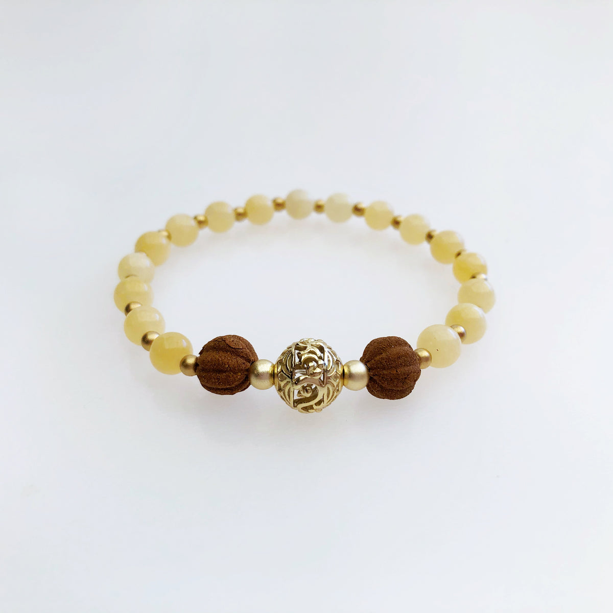 Beaded Amber Herbal Bracelet