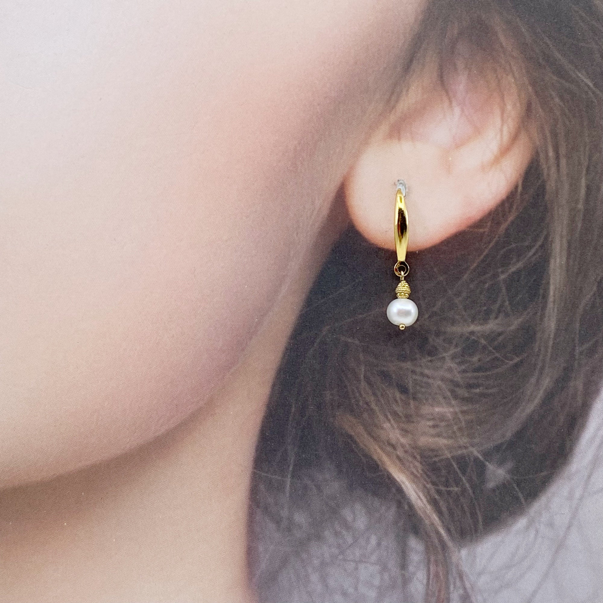 Yun Boutique The Nine Gold Pearl Earrings