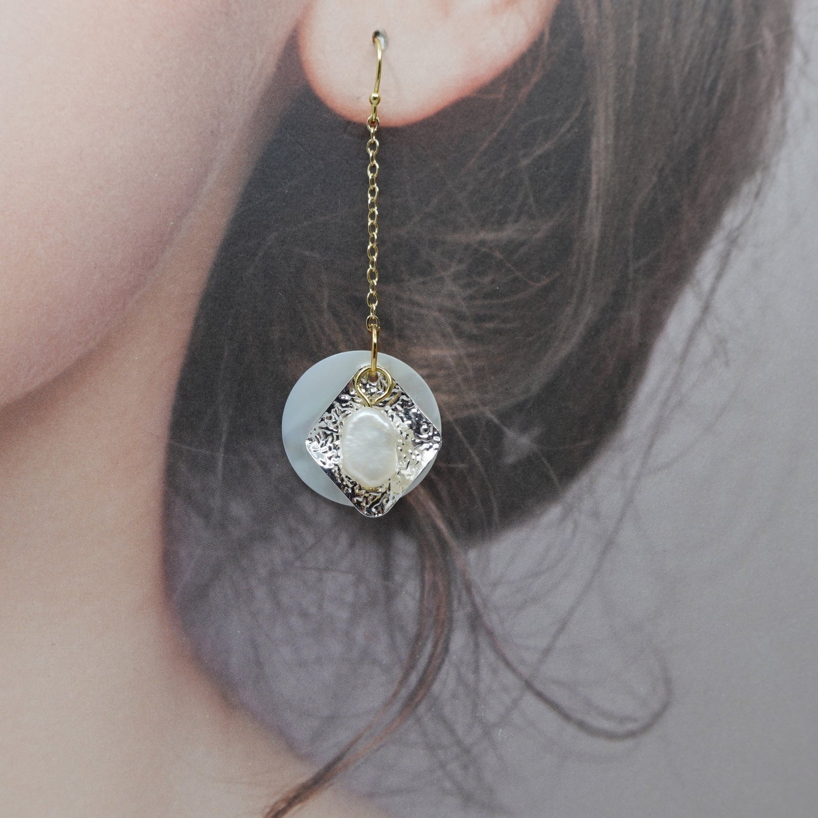 Memory of Ancient Kingdom Dangle Earrings Silver - Yun Boutique