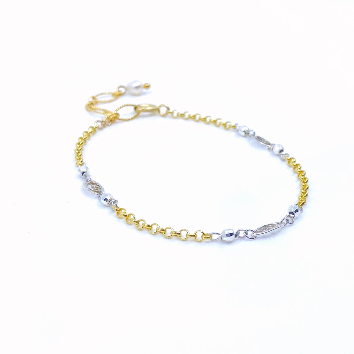 Gold and Silver Auspicious Chain Bracelet - Yun Boutique