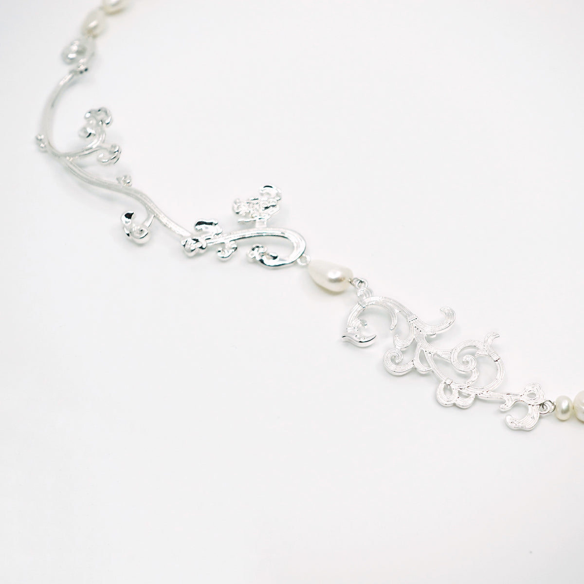 Silver Phoenix Feather Statement Necklace - Yun Boutique