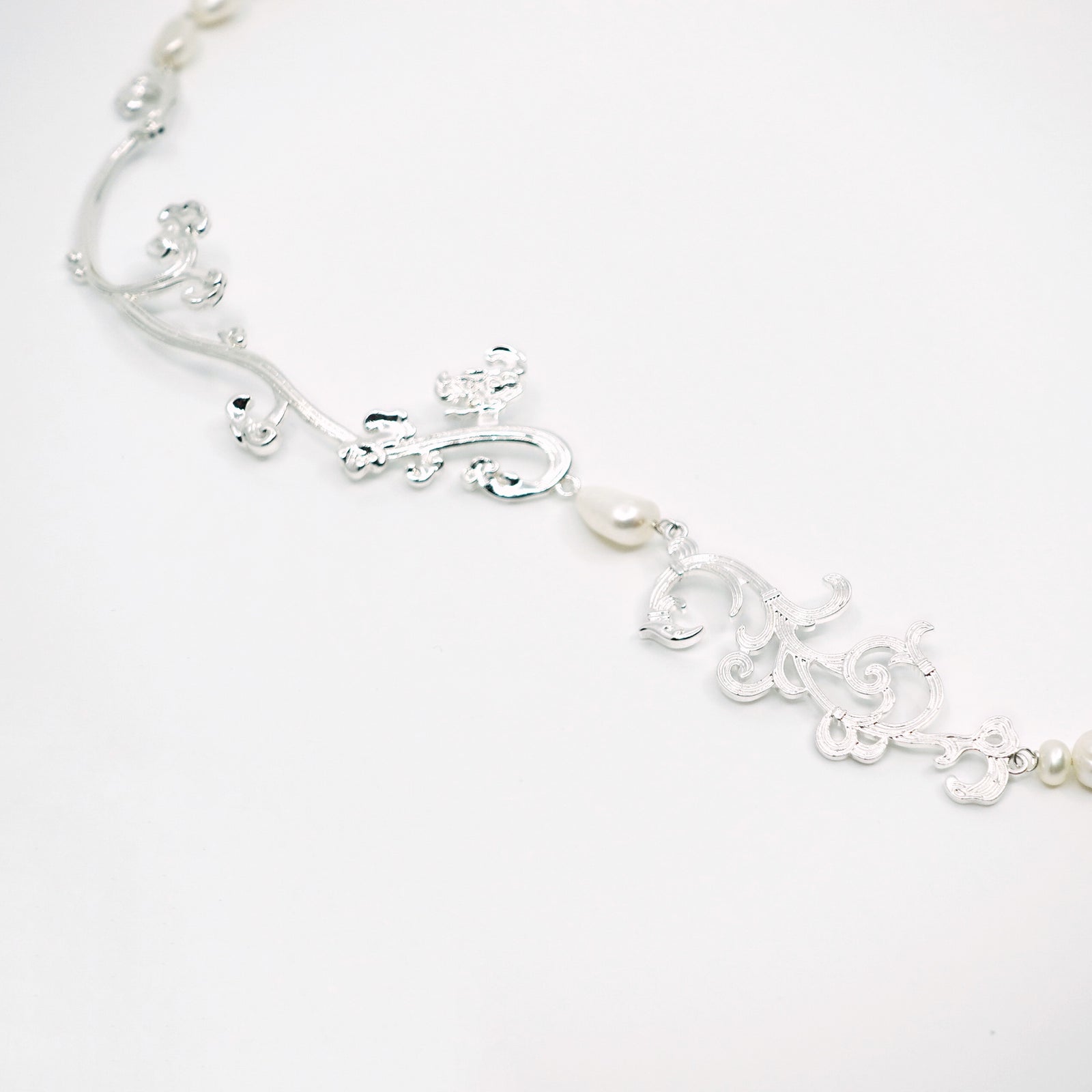 Silver Phoenix Feather Statement Necklace - Yun Boutique