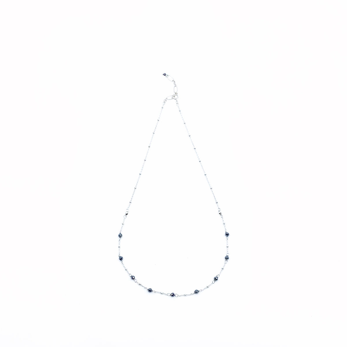 The Nine Terahertz Stone Necklace in Sterling Silver - Yun Boutique