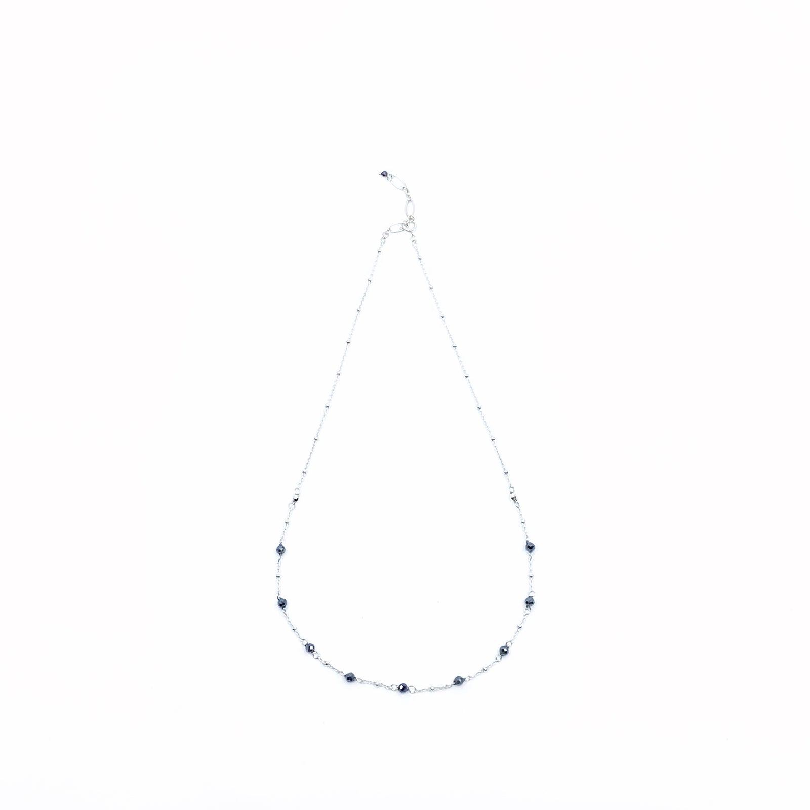 The Nine Terahertz Stone Necklace in Sterling Silver - Yun Boutique