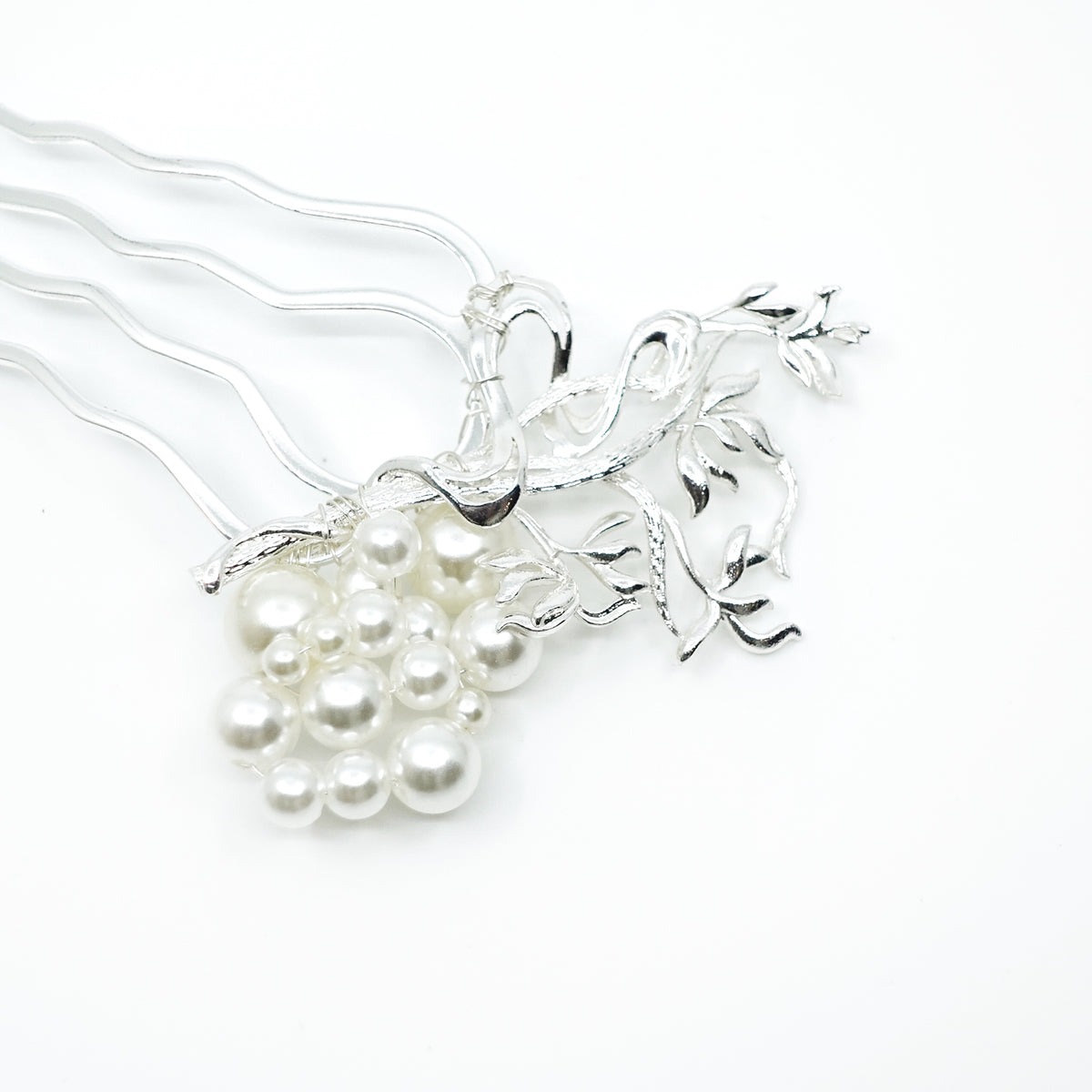 Divine Lotus Hair Comb Silver - Yun Boutique