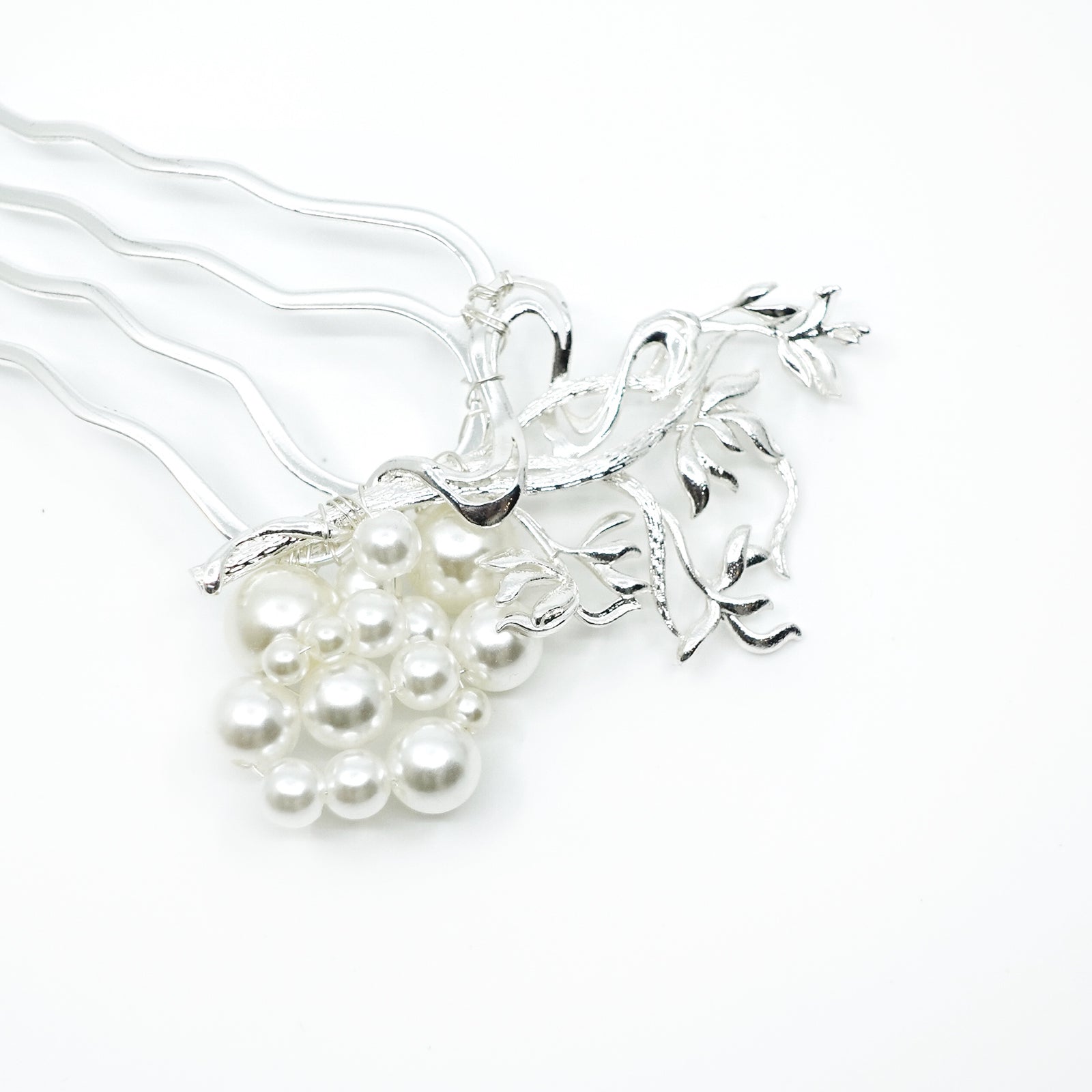 Divine Lotus Hair Comb Silver - Yun Boutique