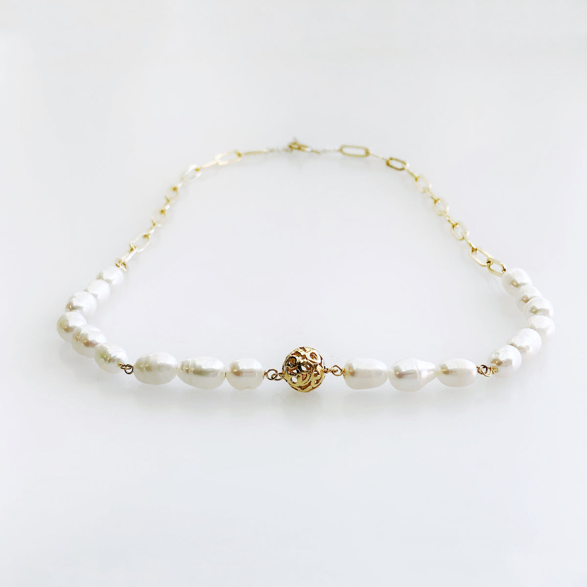 The Cloud Baroque Pearl and Chain Necklace