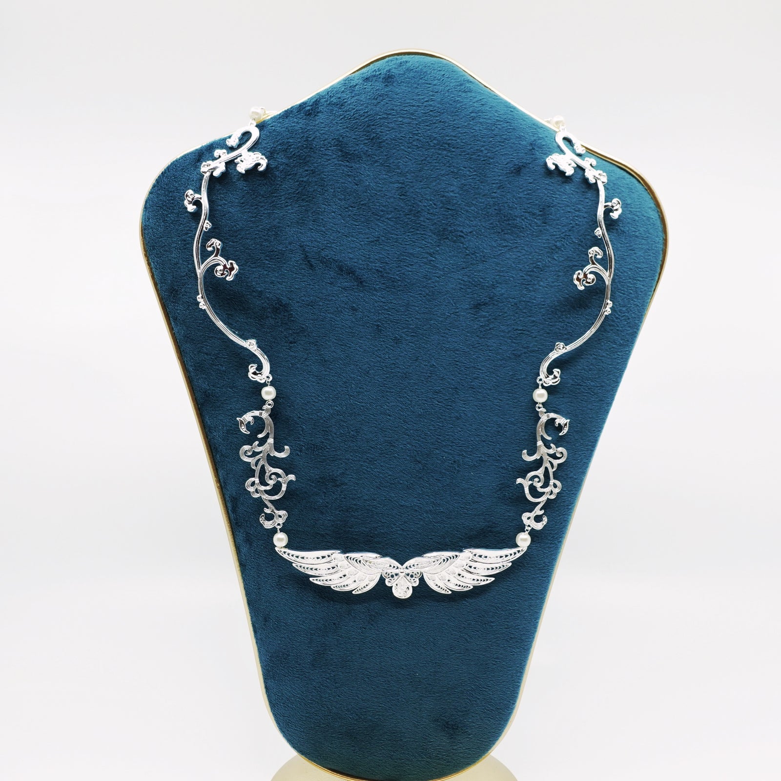 Silver Phoenix Wing Statement Necklace - Yun Boutique