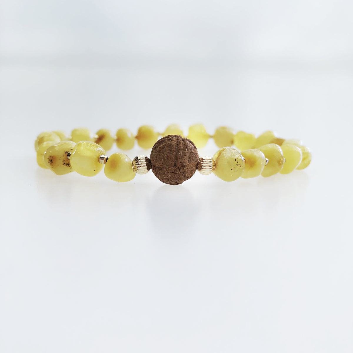 Irregular Amber Herbal Bracelet