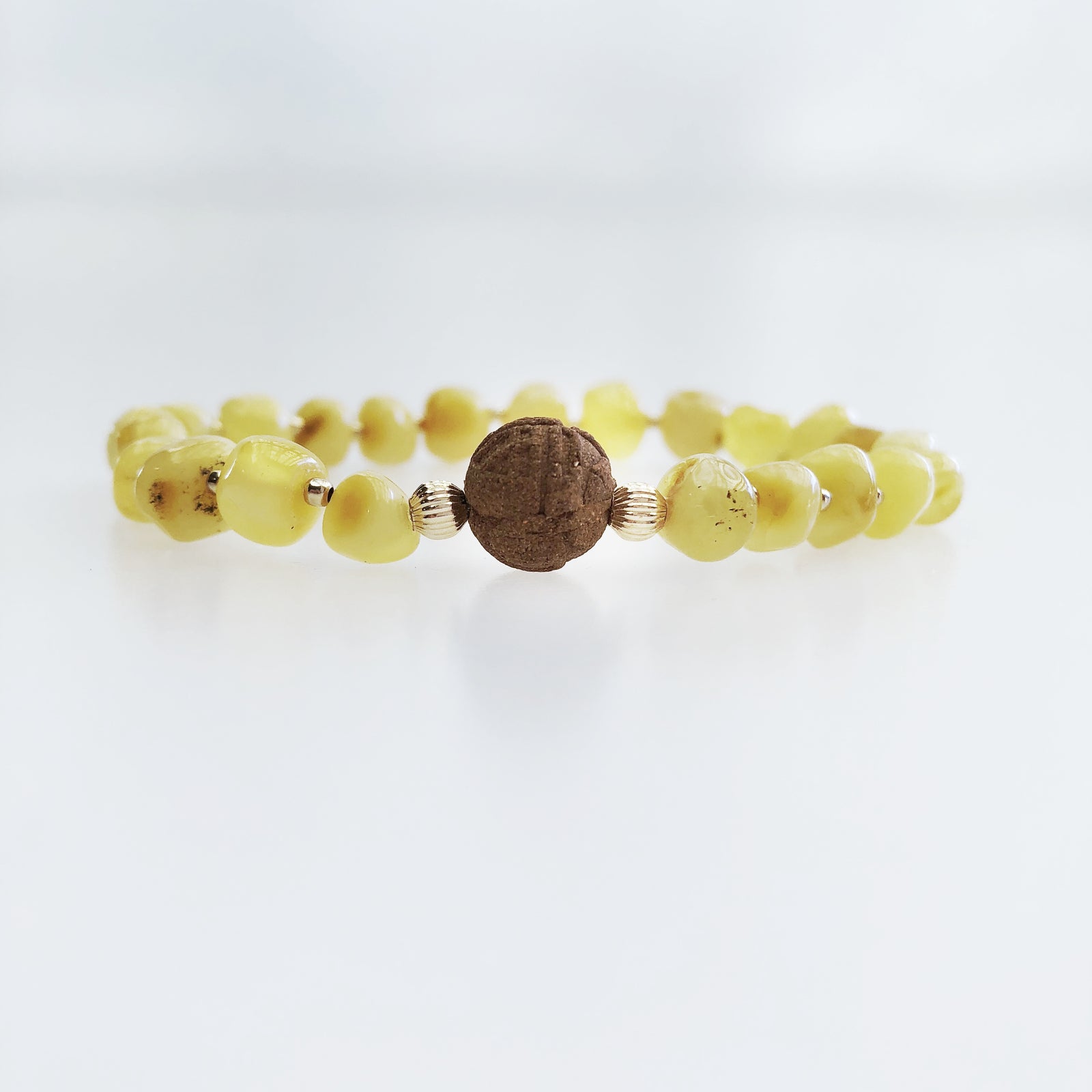 Irregular Amber Herbal Bracelet
