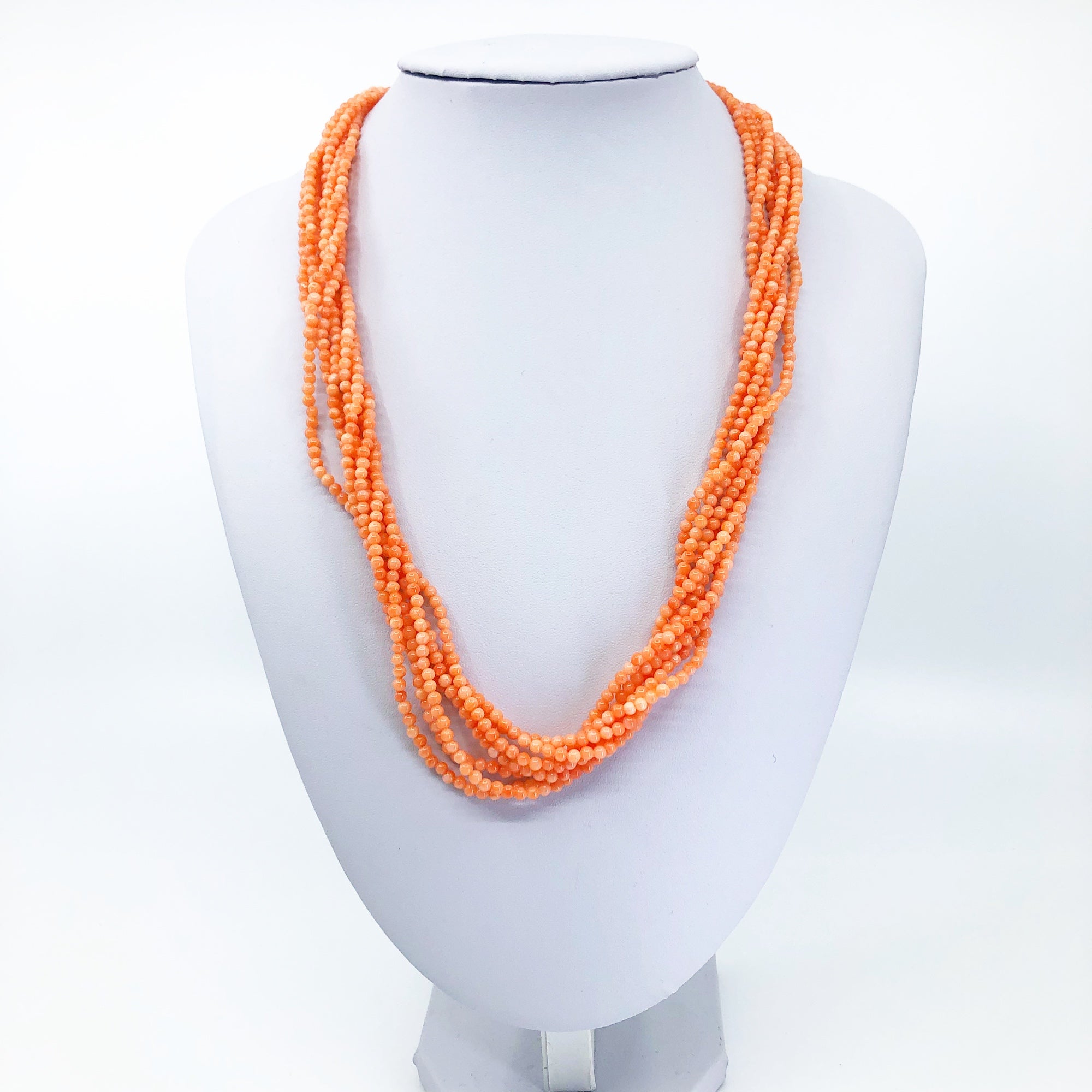 Multistrand Fine Orange Coral Necklace, Asian Boutique Jewelry from New  York