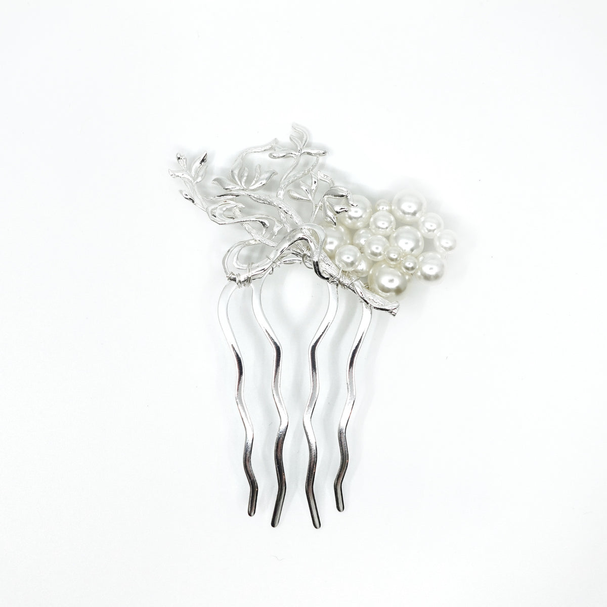 Divine Lotus Hair Comb Silver - Yun Boutique