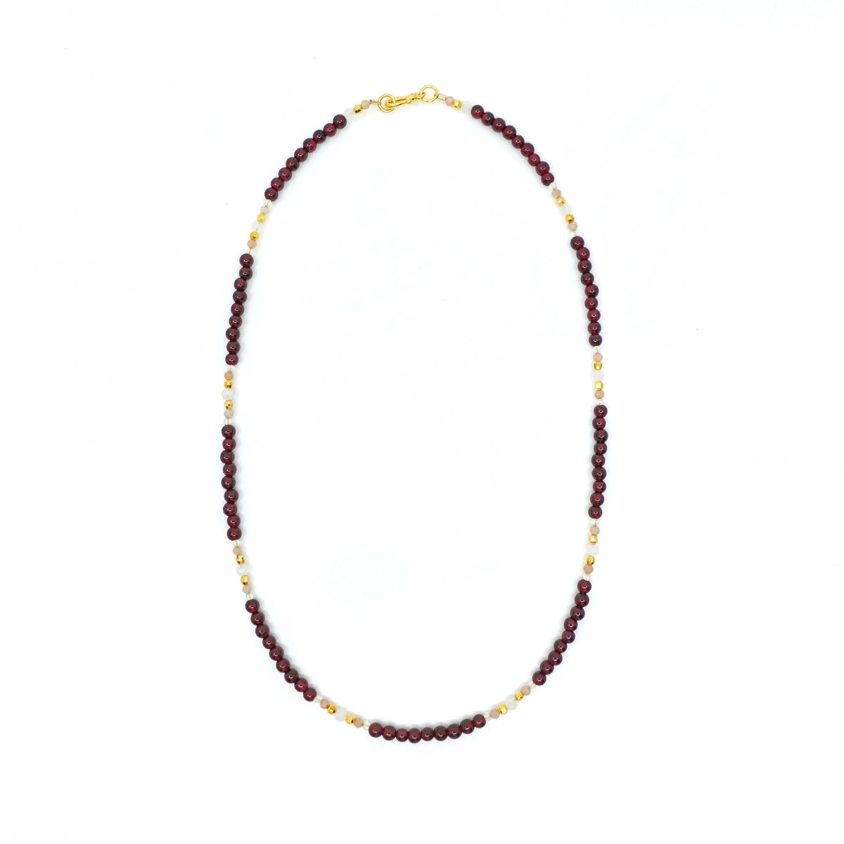 Return to Origin 4mm Garnet Pendant Necklace - Yun Boutique