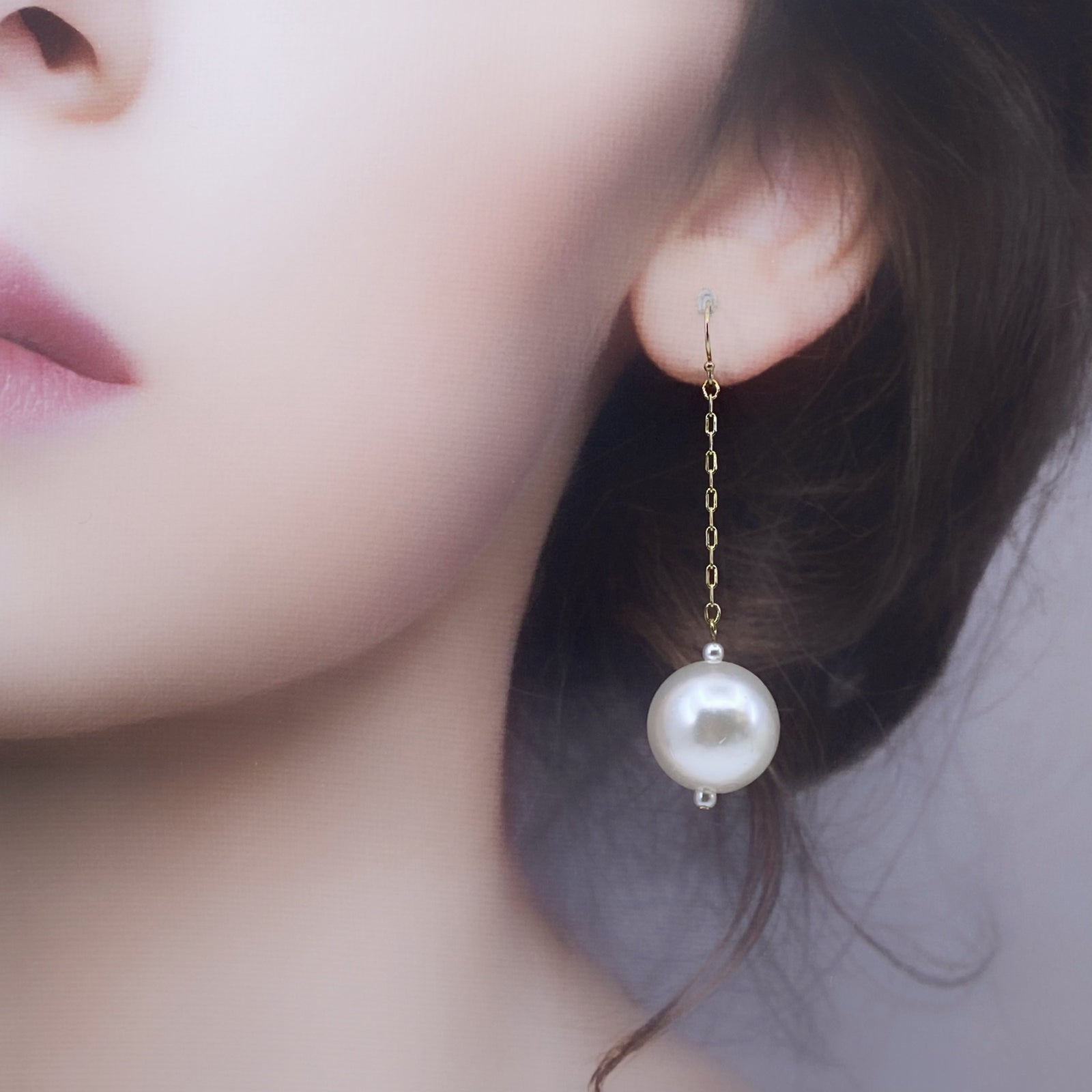 Large Pearl Dangle Earrings - Yun Boutique
