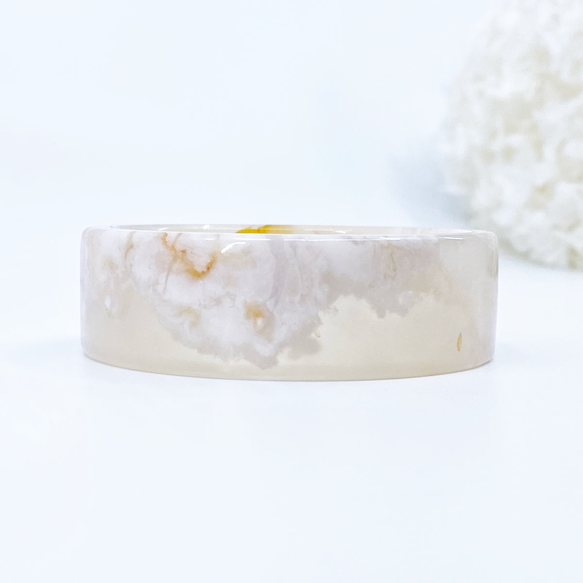 Yun Boutique Sakura Agate Stone Bangle