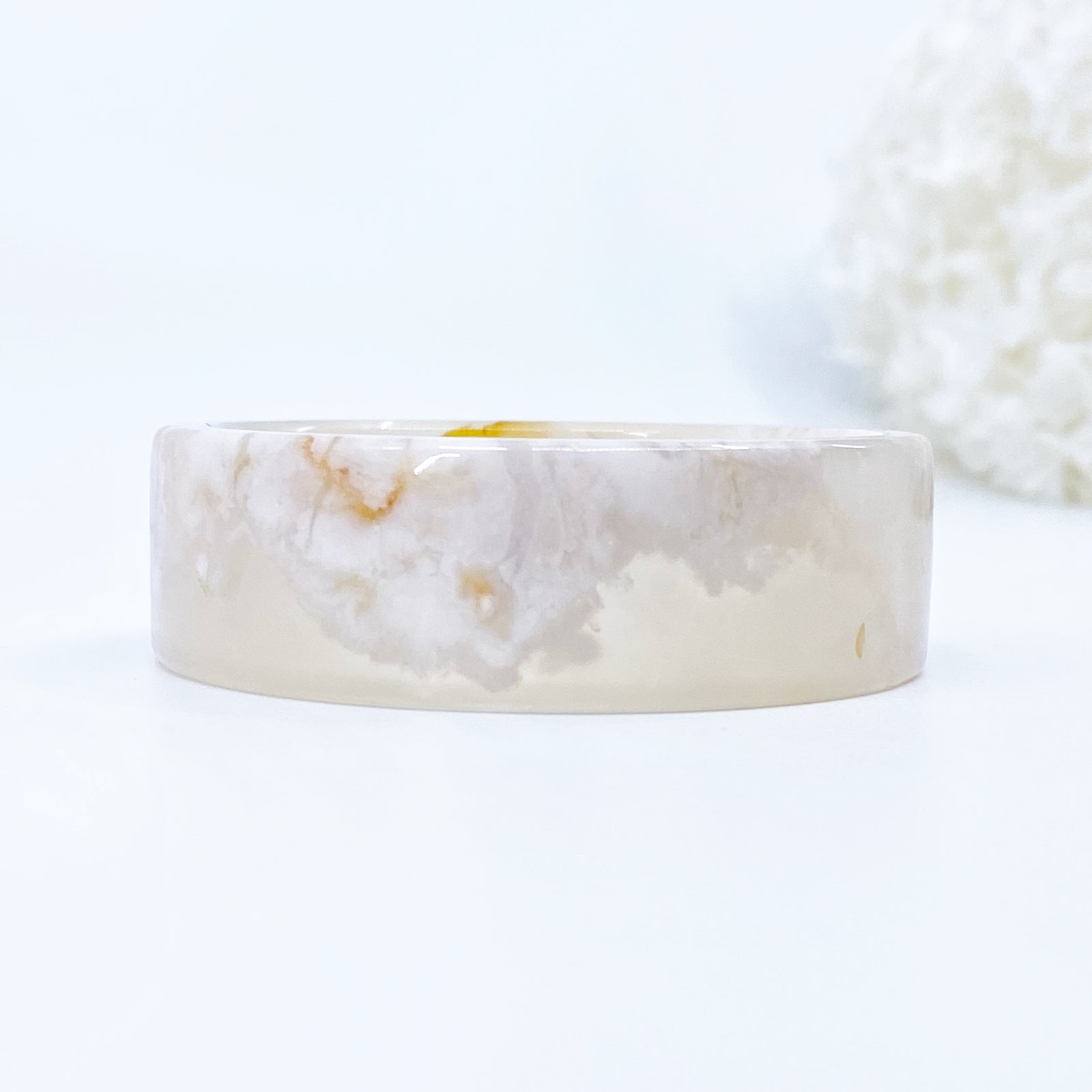 Yun Boutique Sakura Agate Stone Bangle