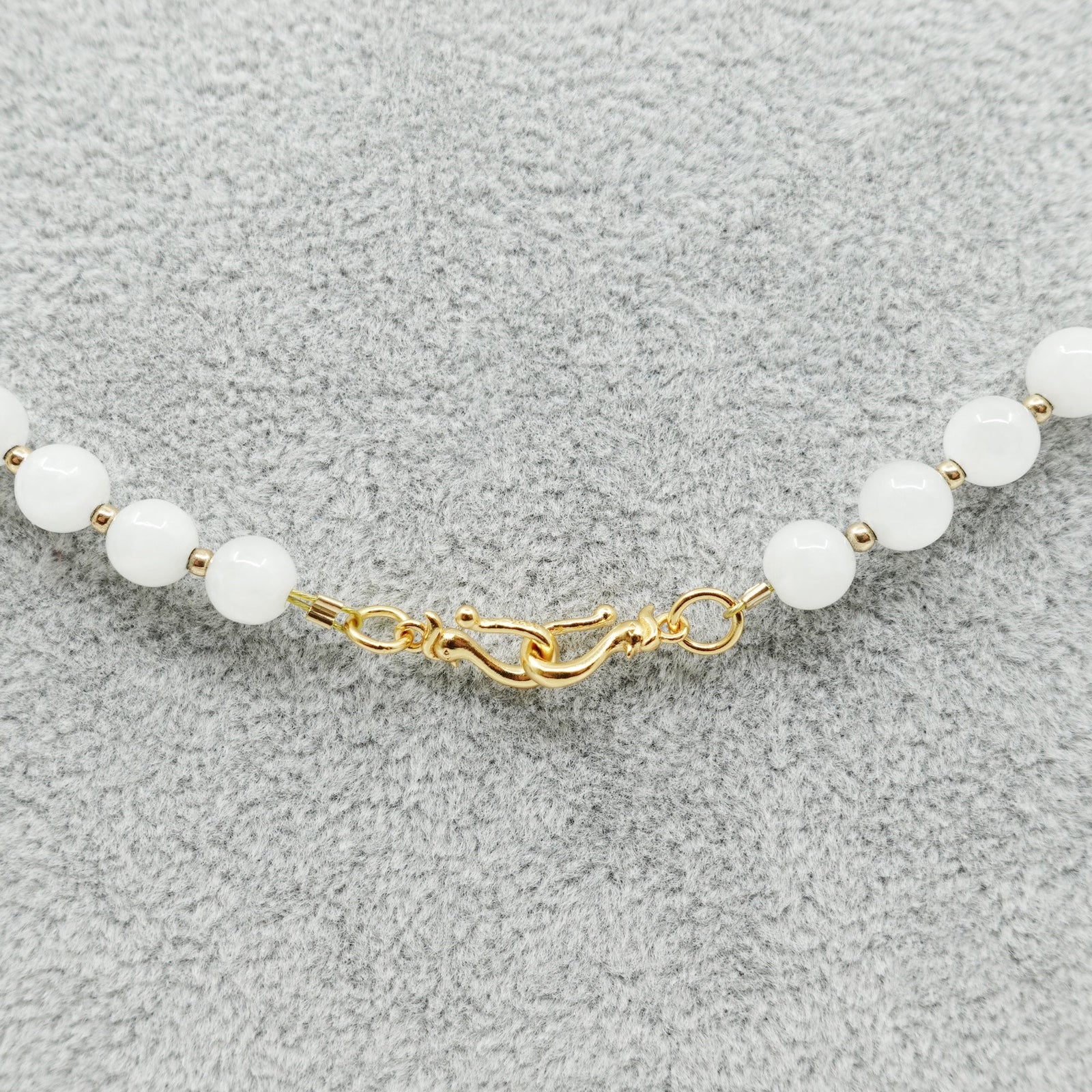 Yun Boutique Return to Origin 6mm Beaded Moonstone Lariat Necklace Set, Multiple styles with Silk Tassels