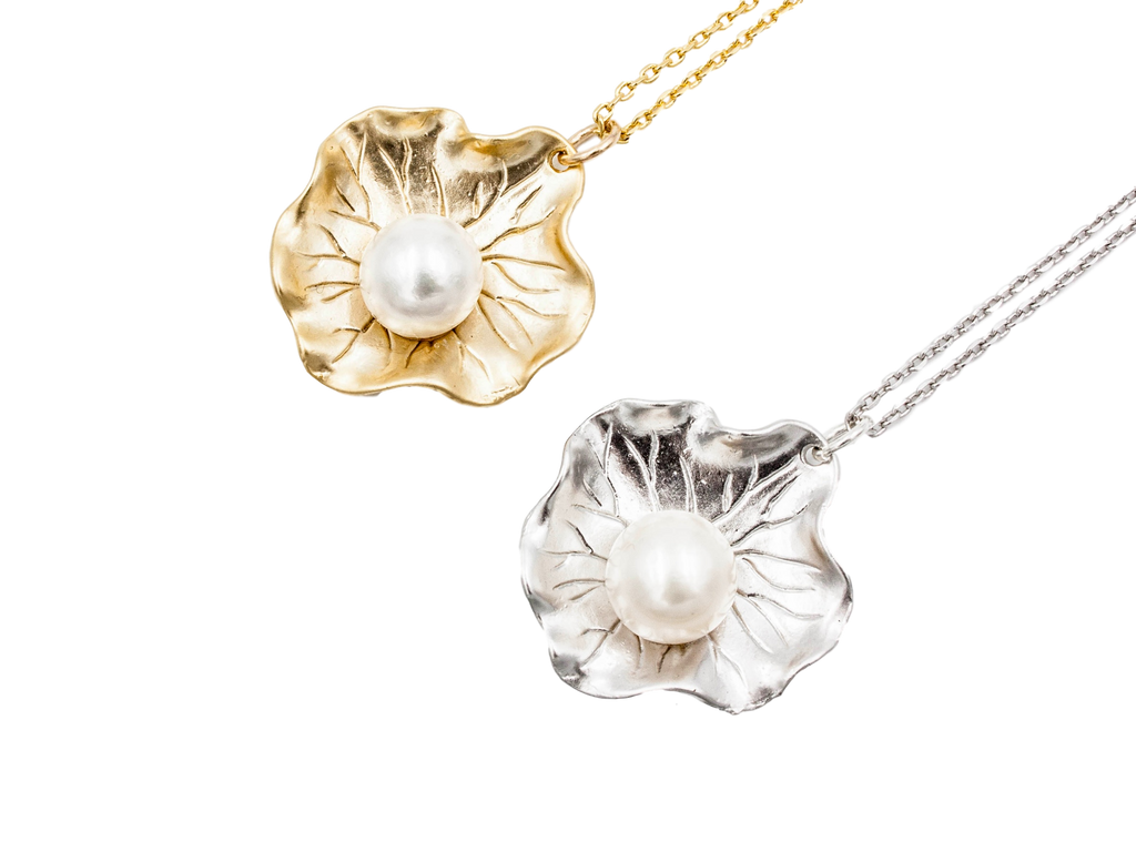 Lotus leaf necklace sale