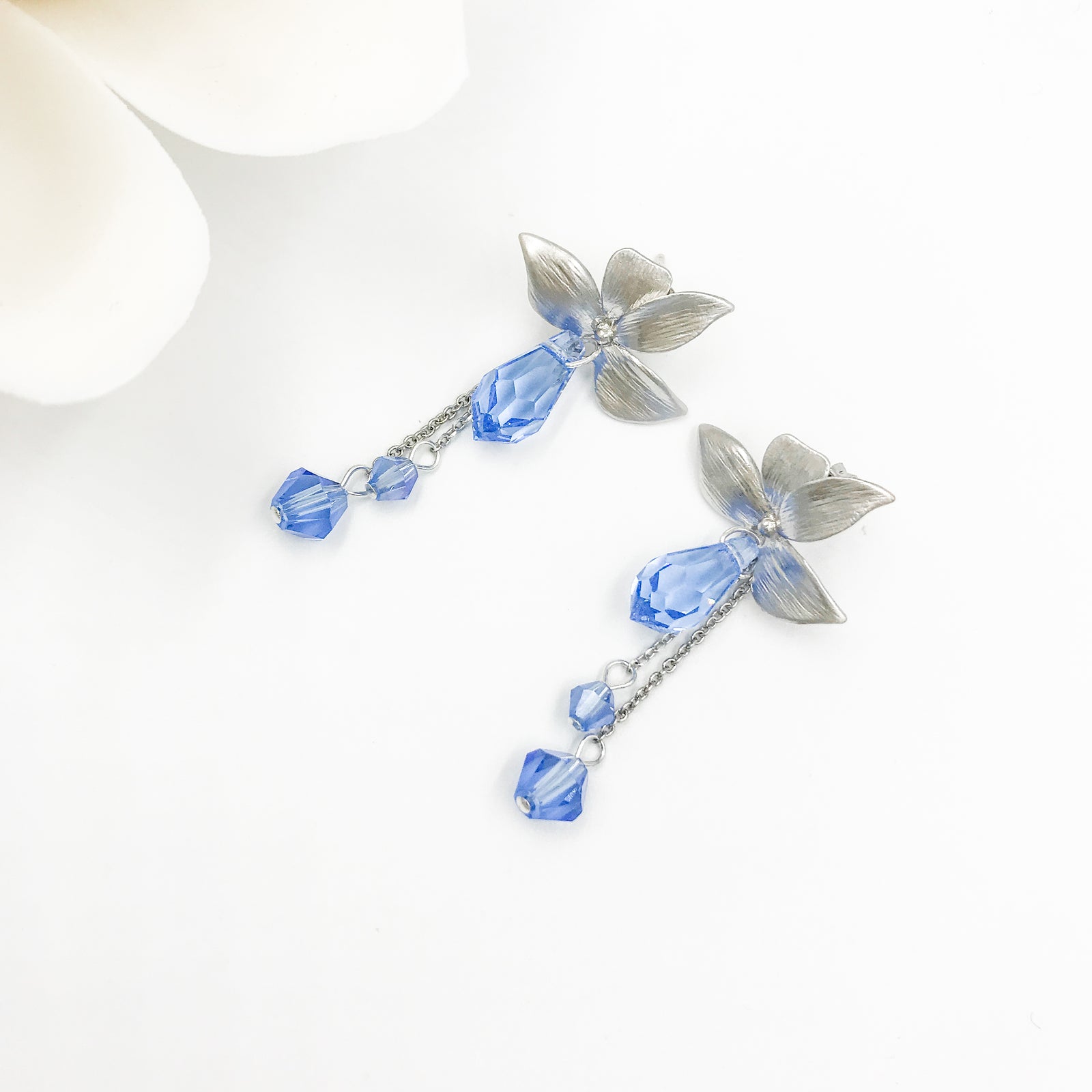 Orchid Swarovski Drop Earrings
