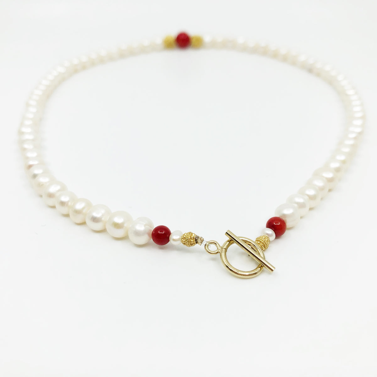 Plum Blossom Beaded Pearl Necklace