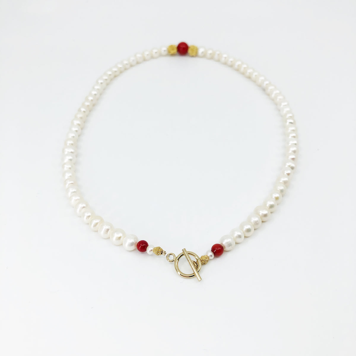 Plum Blossom Beaded Pearl Necklace