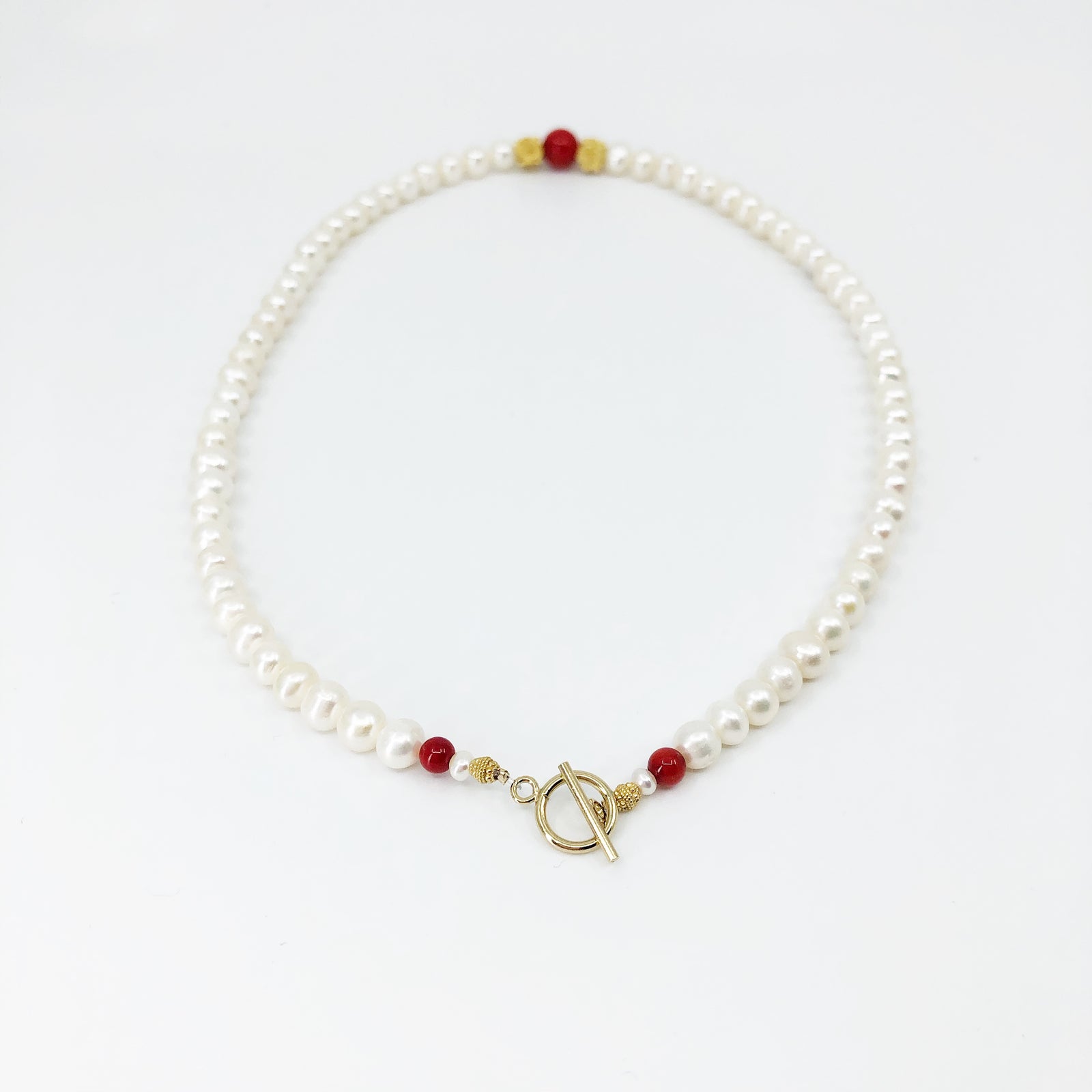 Plum Blossom Beaded Pearl Necklace